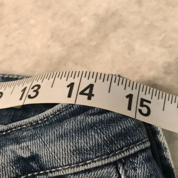 Mavis Boyfriend Jeans Womens 27 Blue Emma Raw Hem Caual Boho Designer Minimalist - Picture 8 of 11